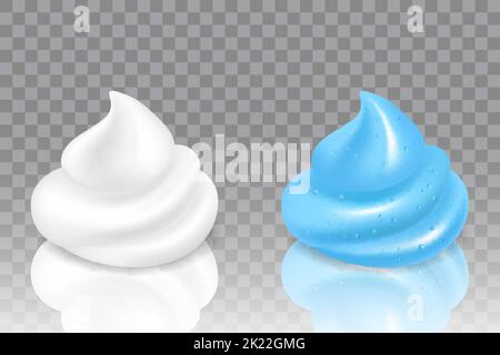 Set di icone per gel da barba Vector e schiuma da barba Illustrazione Vettoriale