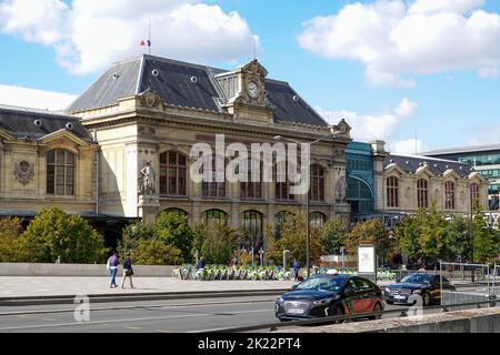 Gare d'Austerlitz, stazione Austerlitz, Parigi-Austerlitz, stazione ferroviaria storica situata nel 13th° arrondissement, Rive Gauche, Parigi, Francia. Foto Stock