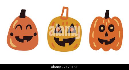 Set Lanterna di zucca di Halloween Illustrazione Vettoriale