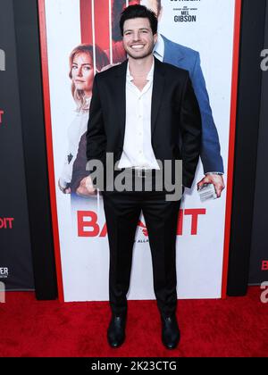 LOS ANGELES, CALIFORNIA, USA - 21 SETTEMBRE: Dylan Flashner arriva alla prima mondiale di Redbox Entertainment and Quiver Distribution 'Bandit' tenutasi presso l'Harmony Gold Theater il 21 settembre 2022 a Los Angeles, California, Stati Uniti. (Foto di Xavier Collin/Image Press Agency) Foto Stock