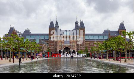 Una foto del cartello i amsterdam, ad Amsterdam. Foto Stock