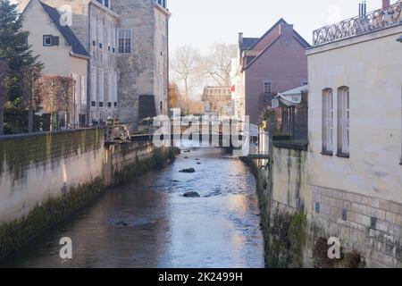 Valkenburg; PAESI BASSI - 04 DICEMBRE 2019: Mappa stradale di Valkenburg in Olanda, Paesi Bassi Foto Stock