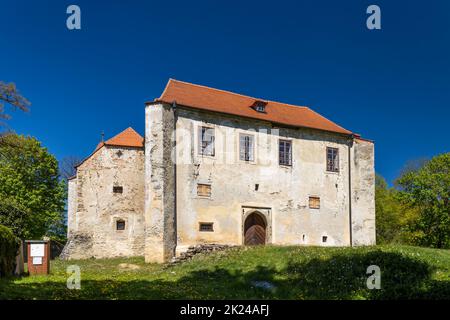 Fortezza di Cuknstejn vicino a nove hrady, Boemia meridionale, Repubblica Ceca Foto Stock