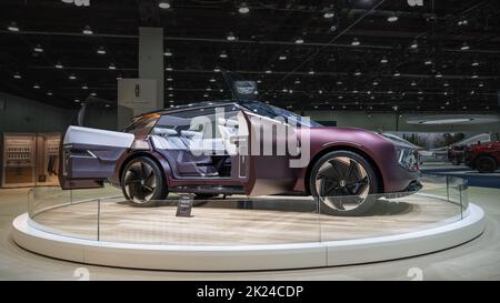 DETROIT, MI/USA - 15 SETTEMBRE 2022: Una concept car Lincoln Star EV al North American International Detroit Auto Show (NAIAS). Foto Stock