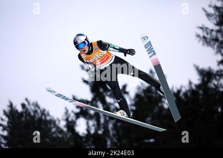 Ryoyu Kobayashi (Giappone /JAP) beim FIS Weltcup Skispringen Qualifikation Titisee-Neustadt Foto Stock