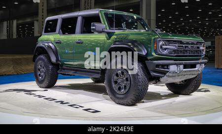 DETROIT, MI/USA - 15 SETTEMBRE 2022: Una Ford Bronco Raptor al North American International Detroit Auto Show (NAIAS). Foto Stock