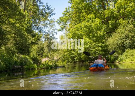 Fiume Niers, regione del basso Reno, Germania Foto Stock