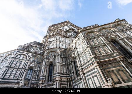 Firenze, Italia. Gennaio 2022. Dettaglio della basilica di Santa Maria del Fiore nel centro della città Foto Stock