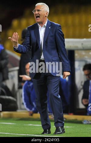 Roberto Venturato allenatore della Spal, durante la partita della Serie B italiana tra Benevento vs Spal risultato finale, Benevento 1, Spal 2, partita p Foto Stock