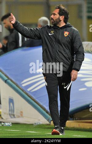 Fabio Caserta allenatore di Benevento, durante la partita della Serie B italiana tra Benevento vs Spal risultato finale, Benevento 1, Spal 2, partita p Foto Stock