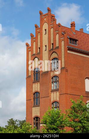 Torun, Polonia - 27 giugno 2020: Edificio gotico dell'Università Nicolaus Copernicus, Collegium Maius Foto Stock