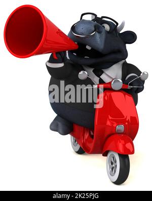 Divertimento black bull - 3D illustrazione Foto Stock