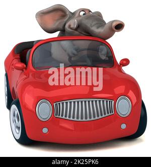 Divertimento elefante - 3D illustrazione Foto Stock