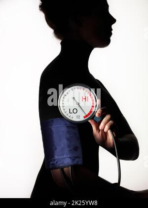 Pressione alta nelle donne Foto Stock