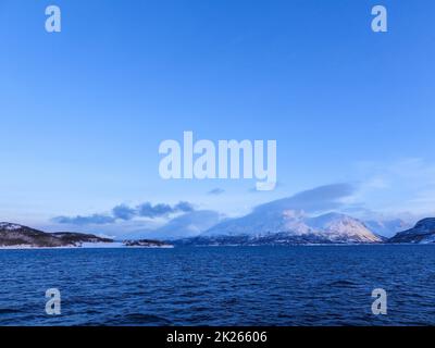 Lyngen-Alps, Troms og Finnmark, Norvegia Foto Stock