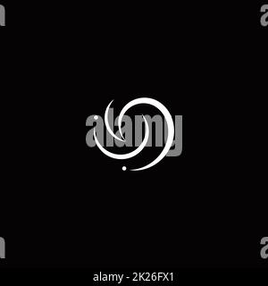 Wave per il surf, elegante logo concept. Imbuto lineare, icona astratta isolata uragano. Modello di logotipo rotondo per le imprese e lo sviluppo di startup Foto Stock