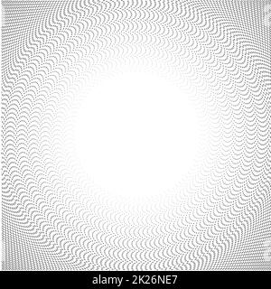 Sfondo vettoriale dei punti negli angoli dell'immagine. Vignetta digitale nera in stile cartoon per fumetti. Foto Stock