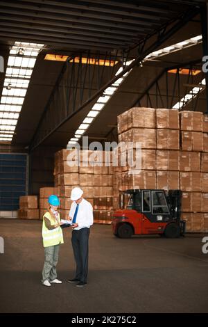 Le vostre merci avranno una casa provvisoria sicura Foto Stock