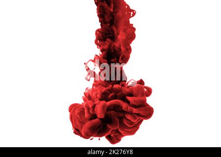 polvere astratta sfondo splattato. Esplosione di polvere colorata su sfondo bianco. Nuvola colorata Foto Stock