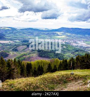 Vista da velky javornik al paesaggio 7 Foto Stock