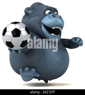 Fun gorilla - 3D illustrazione Foto Stock