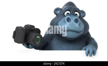 Fun gorilla - 3D illustrazione Foto Stock