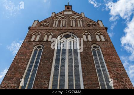 Chiesa evangelica di San Nicola. La chiesa principale e sede del vescovo della Chiesa evangelica Pomerania. Greifswald. Germania. Foto Stock