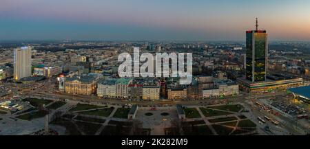 Tramonto di Varsavia Foto Stock