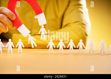 Trazione del magnete per lead aziendali e generazione di clienti Foto Stock