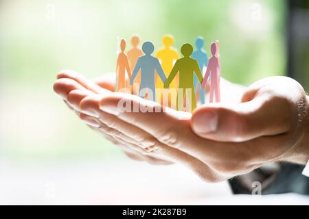 Inclusione, diversità ed uguaglianza. Lavoro di squadra LGBT Foto Stock