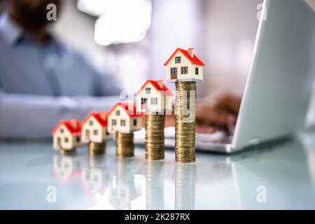 Casa immobiliare tassazione online Foto Stock