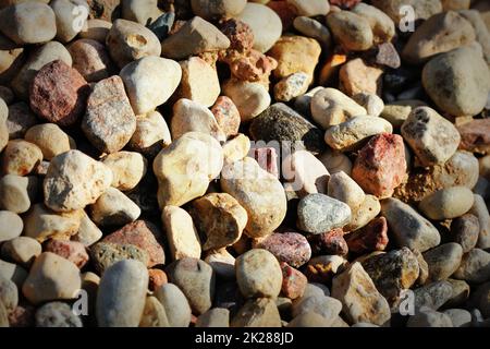 Sfondo astratto con pietre a secco. Vista dall'alto Foto Stock