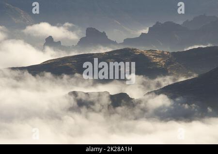 Scogliere e pendii del Parco Rurale di Nublo. Foto Stock