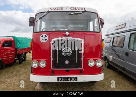 Ilminster.Somerset.United Kingdom.August 21st 2022.A Seddon Diesel veicolo d'epoca restaurato è in mostra ad un evento Yesterdays Farming Foto Stock
