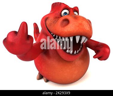 Divertimento dinosauro - 3D illustrazione Foto Stock