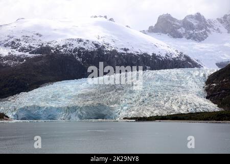 Ghiacciaio di Pia in Patagonia. Cile. Sud America Foto Stock