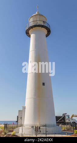 Faro di Billoxi sulla costa del Golfo a Biloxi Mississippi. Foto Stock