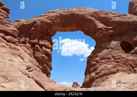 La torretta Arch nel Parco Nazionale Arches. Utah. Stati Uniti d'America Foto Stock