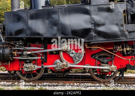 Locomotiva storica a vapore, ferrovia del lago Achensee, Tiro, Austria Foto Stock