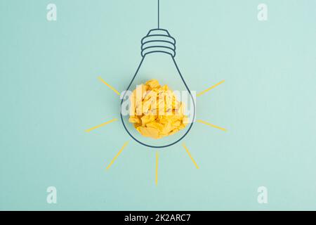 Lampadina concetto, avendo una nuova idea, brainstorming, avviare il business, marketing creativo Foto Stock