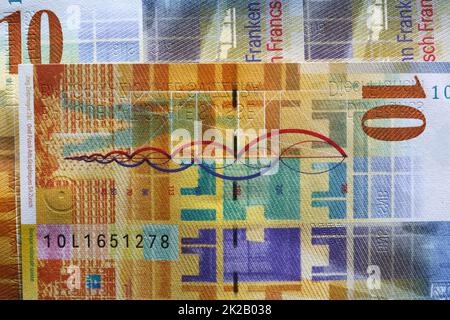 Banconote in franchi svizzeri Foto Stock