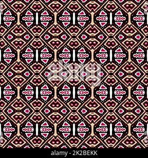 Ripetizione lineare geometrica etnica senza giunture Foto Stock