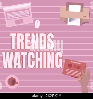 Ispirazione che mostra tendenze dei segni guardare, approccio aziendale cambiamento o sviluppo verso qualcosa di nuovo o diverso mano tenere penna creare piani F Foto Stock