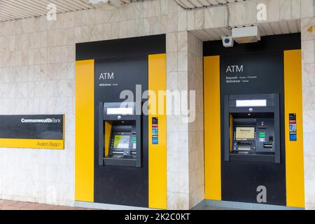Commonwealth Bank of Australia bancomat a Avalon Beach, Sydney Foto Stock