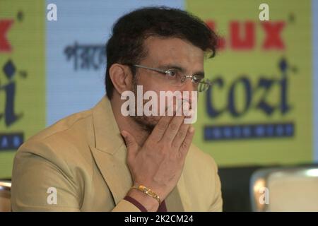 Kolkata, India. 22nd Set, 2022. KOLKATA, INDIA - SETTEMBRE 22: Presidente BCCI ed ex cricketer Sourav Ganguly durante un evento promozionale il 22 settembre 2022 a Kolkata, India.(Foto di Samir Jana/Hindustan Times/Sipa USA) Credit: Sipa USA/Alamy Live News Foto Stock