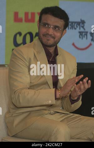 Kolkata, India. 22nd Set, 2022. KOLKATA, INDIA - SETTEMBRE 22: Presidente BCCI ed ex cricketer Sourav Ganguly durante un evento promozionale il 22 settembre 2022 a Kolkata, India.(Foto di Samir Jana/Hindustan Times/Sipa USA) Credit: Sipa USA/Alamy Live News Foto Stock