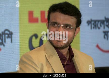 Kolkata, India. 22nd Set, 2022. KOLKATA, INDIA - SETTEMBRE 22: Presidente BCCI ed ex cricketer Sourav Ganguly durante un evento promozionale il 22 settembre 2022 a Kolkata, India.(Foto di Samir Jana/Hindustan Times/Sipa USA) Credit: Sipa USA/Alamy Live News Foto Stock