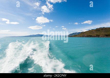 Navigazione sul lago Argentino, Patagonia paesaggio, Argentina Foto Stock