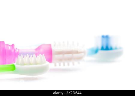 Ancora vita tettarelle e spazzolino da denti Foto Stock