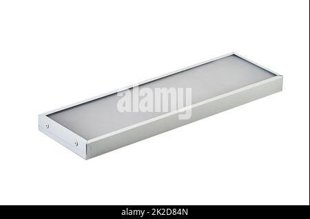 Lampada a LED per spazi pubblici e non residenziali su sfondo bianco isolato. Risparmio energetico Foto Stock